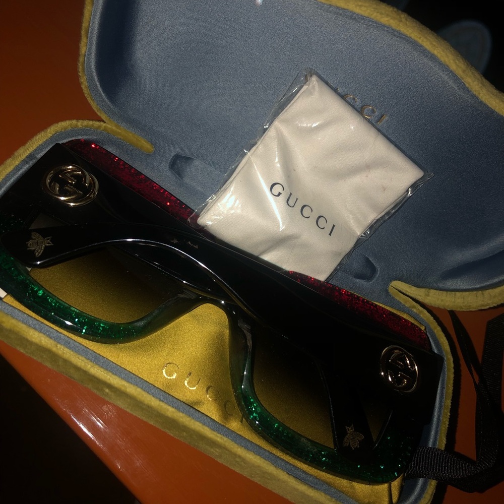 Gucci Glittered Gradient Oversized Square Sunglass - image 7